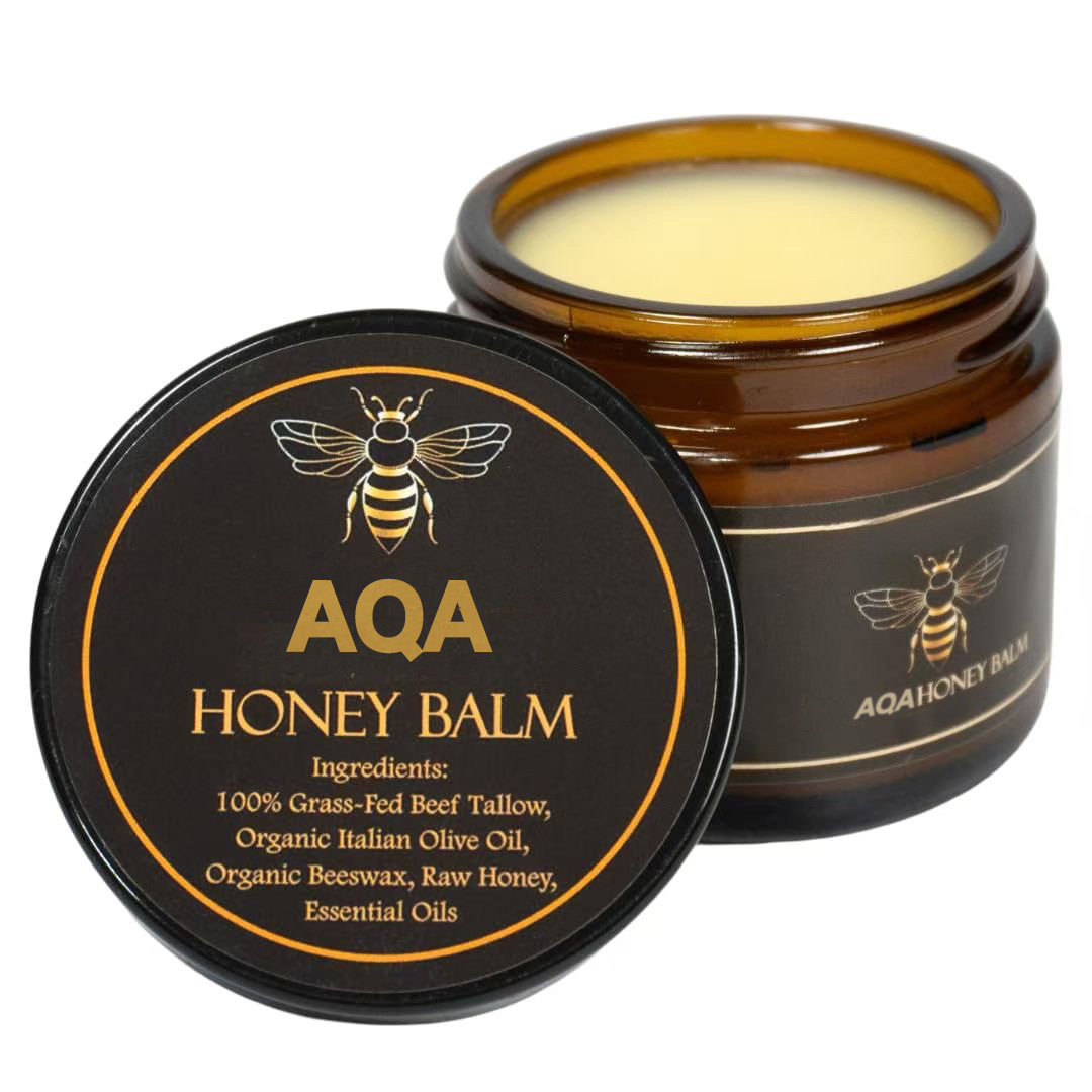 🦩Thanksgiving Sale 50% OFF🦩AQA Organic Grass-Fed Beef Tallow Balm with Raw Honey - Handmade All-Natural Moisturizer for Soft, Smooth, Radiant Skin