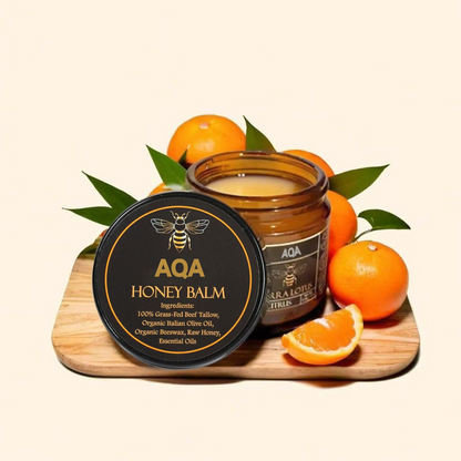 🦩Thanksgiving Sale 50% OFF🦩AQA Organic Grass-Fed Beef Tallow Balm with Raw Honey - Handmade All-Natural Moisturizer for Soft, Smooth, Radiant Skin